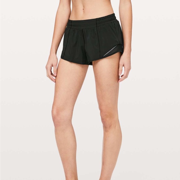 Black Lululemon Hotty Hot Shorts - Picture 1 of 3